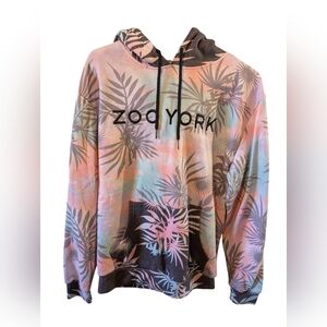Zoo York Men's Pastel Tie-Dye Tropical Crewneck Hoodie